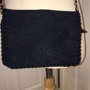 Tory Burch Navy Suede Crossbody.